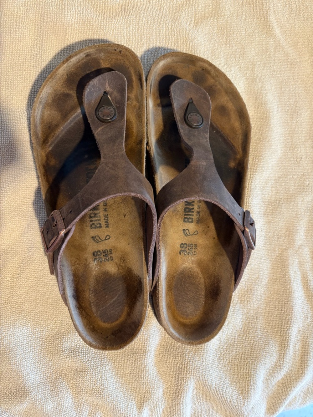 Birkenstock Habana Leather Thong Sandals